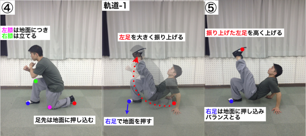 チア_ダンス_フロアテクニック_レクチャー1_膝_応用3_3