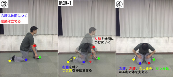 チア_ダンス_フロアテクニック_レクチャー1_膝_応用2_3